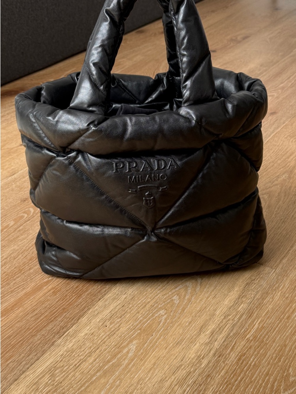 Prada Padette Nappa Leather Tote Bag Black OS - Picture 4 of 13